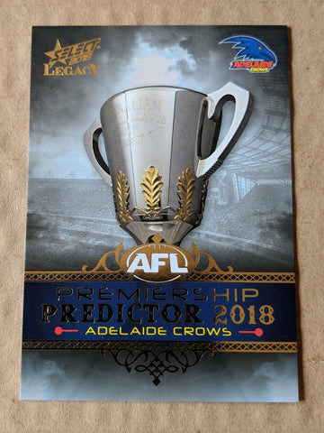 2018 AFL SELECT LEGACY PREMIERSHIP PREDICTOR PP2 SILVER ADELAIDE 052/180