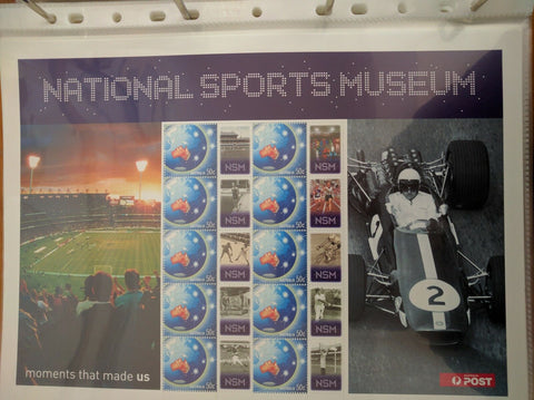 Australia Post 50c Souvenir Sheet - National Sports Museum