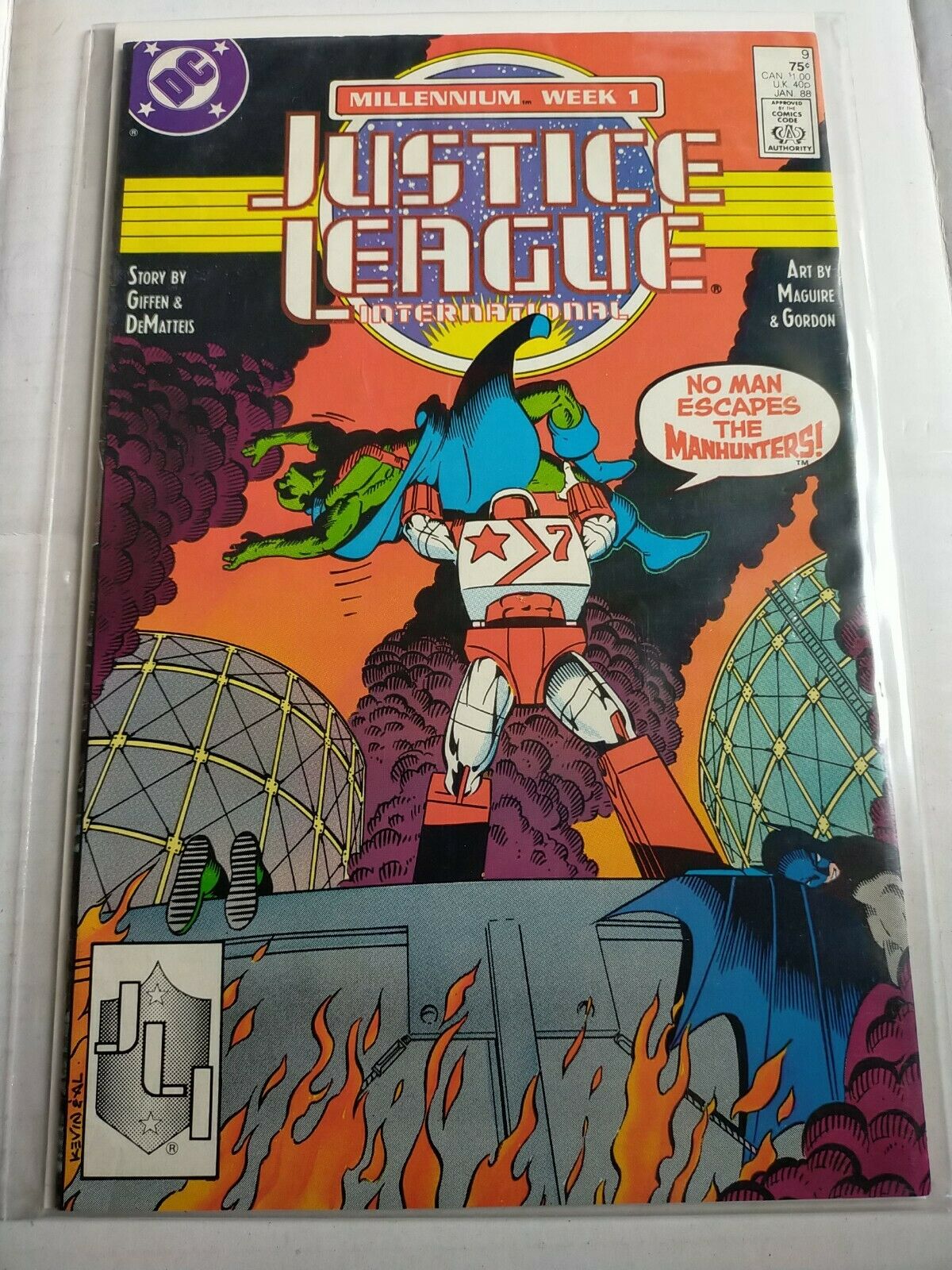 DC 1988 January #9 Justice League International Comic