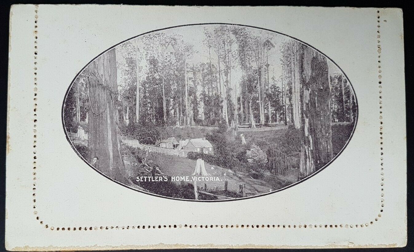 Australia Letter Card 1d full face KGV Settlers Home Victoria LC 12-121d CTO
