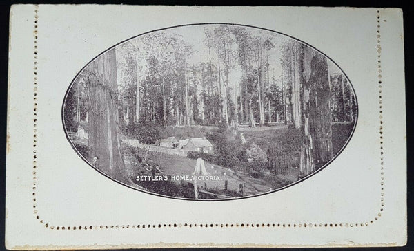 Australia Letter Card 1d full face KGV Settlers Home Victoria LC 12-121d CTO
