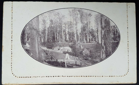 Australia Letter Card 1d full face KGV Settlers Home Victoria LC 12-121d CTO