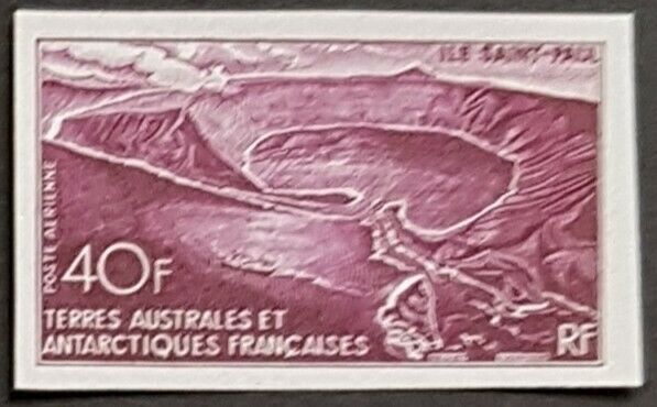 French Antarctic Territory TAAF SG 45 St Paul Island Airmail. 2 colour trials