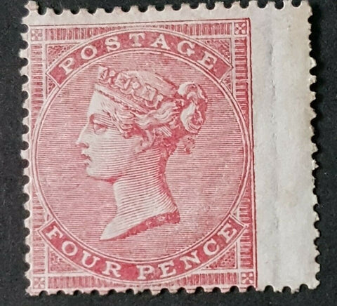GB SG 66 4d Rose Carmine Queen Victoria Mint with certificate value £2100
