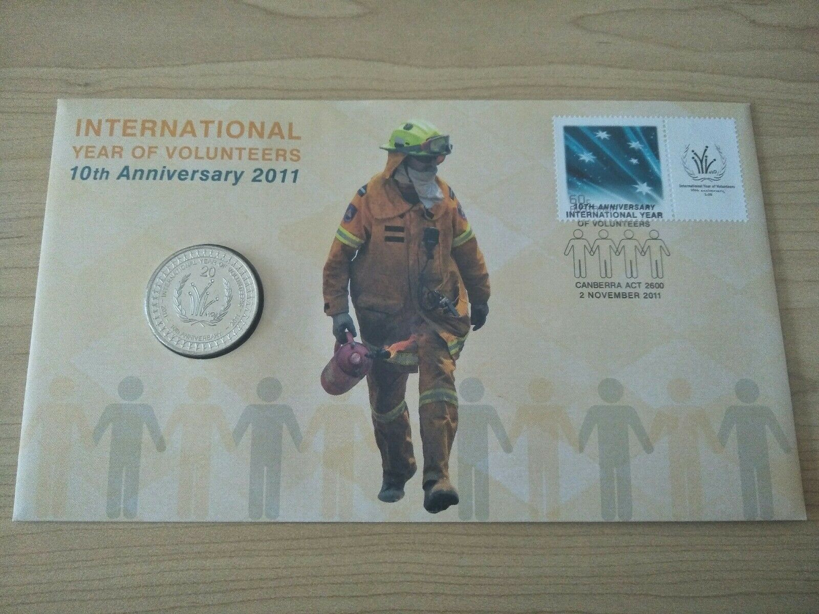 2011 Australian 20c International Year Of Volunteers PNC 1st Day Issue
