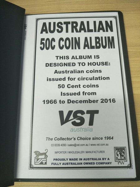 VST Australian 50c Coin Album 1966 To 2021