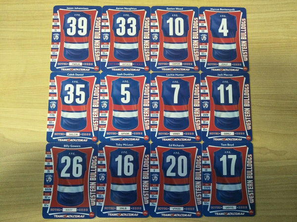 2019 Teamcoach Gold Western Bulldogs Team Set Of 12 Cards