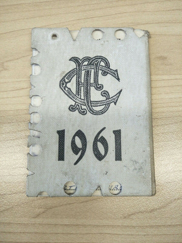 VFL 1961 Collingwood Football Club Season Ticket No. 4641