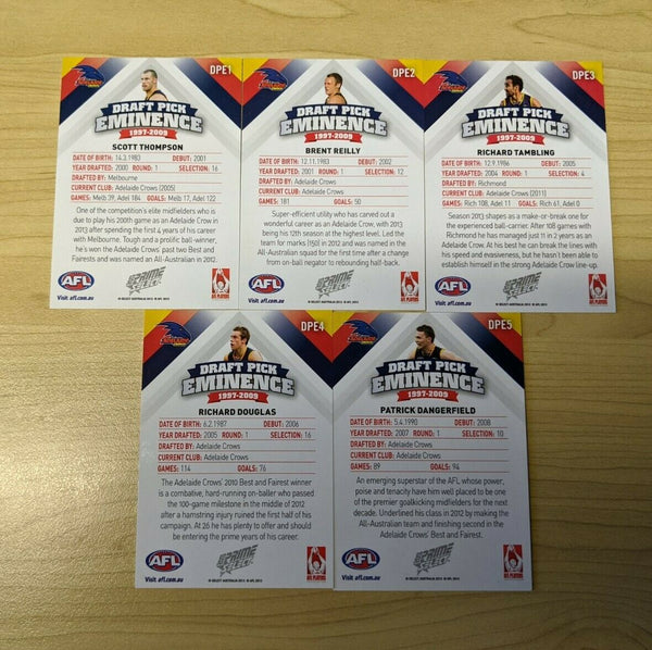 2013 Select Prime Draft Pick Eminence Team Set Adelaide