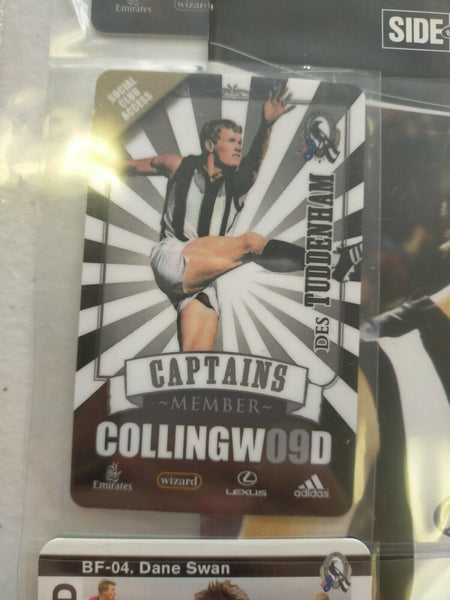 AFL Lot Of 2009 Collingwood Football Club Memorabilia Including memberships, sticker, Year Book