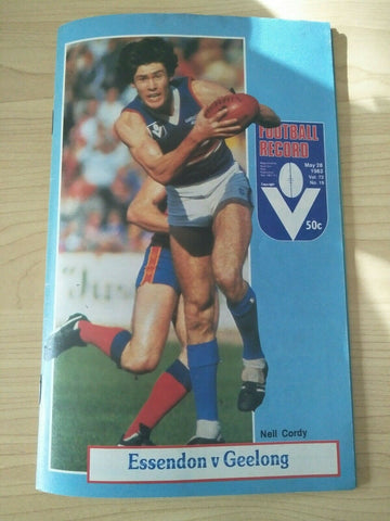 VFL1983 May 28 Football Record Essendon v Geelong