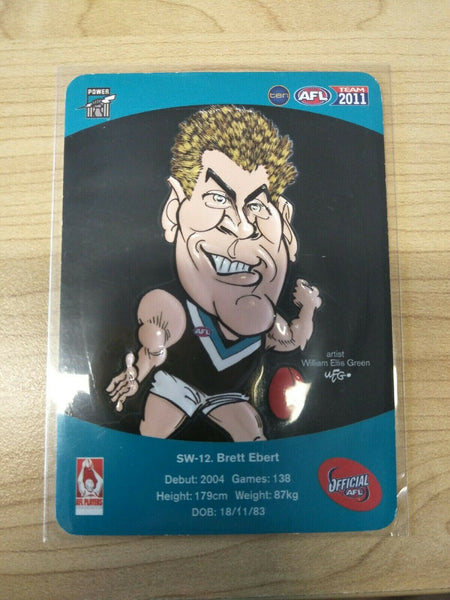 2011 Teamcoach Star Wildcard Brett Ebert Port Adelaide SW-12