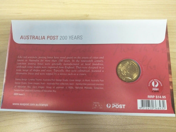 Australia 2009 $1 200 Years Of Australia Post PNC with scarce Melbourne Stamp Show Overprint