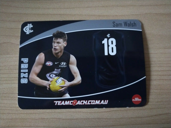 2020 Teamcoach Prize Football Card Sam Walsh Carlton P-03a