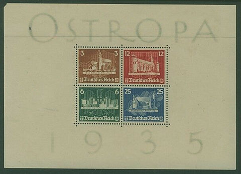 Germany SG  576a 1935 Philatelic Exhibition, Ostropa MS Mint