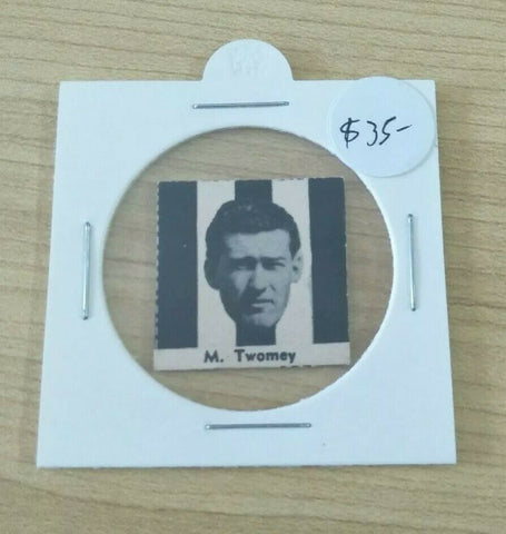 VFL 1956 Argus Newspaper Fireside Footballers Collingwood M Twomey Football Card