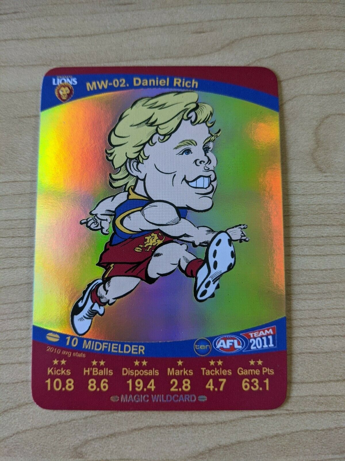 2011 AFL Teamcoach Sample Card MW-02 Daniel Rich