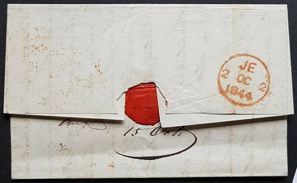 NSW Pre stamp ship letter Sydney My 30 1844 to London 2 Je 1844