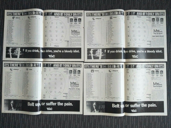 Lot Of 1995 AFL Football Records Collingwood Games x 22
