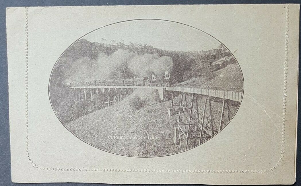 Australia Letter Card 1d KGV Viaduct near Adelaide  LC 18-48 to POW so censored.