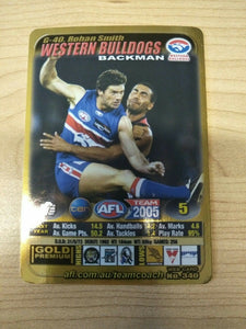 2005 Teamcoach Gold Premium Prize Card Rohan Smith Western Bulldogs