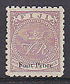 Fiji Pacific Islands SG 42 4d on 2d pale mauve Mint