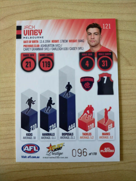 2020 Select Prestige Red Parallel Jack Viney Melbourne No. 096/170