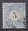 Wurttemberg, German States, Germany, Michel 54  5 M black and blue Used.