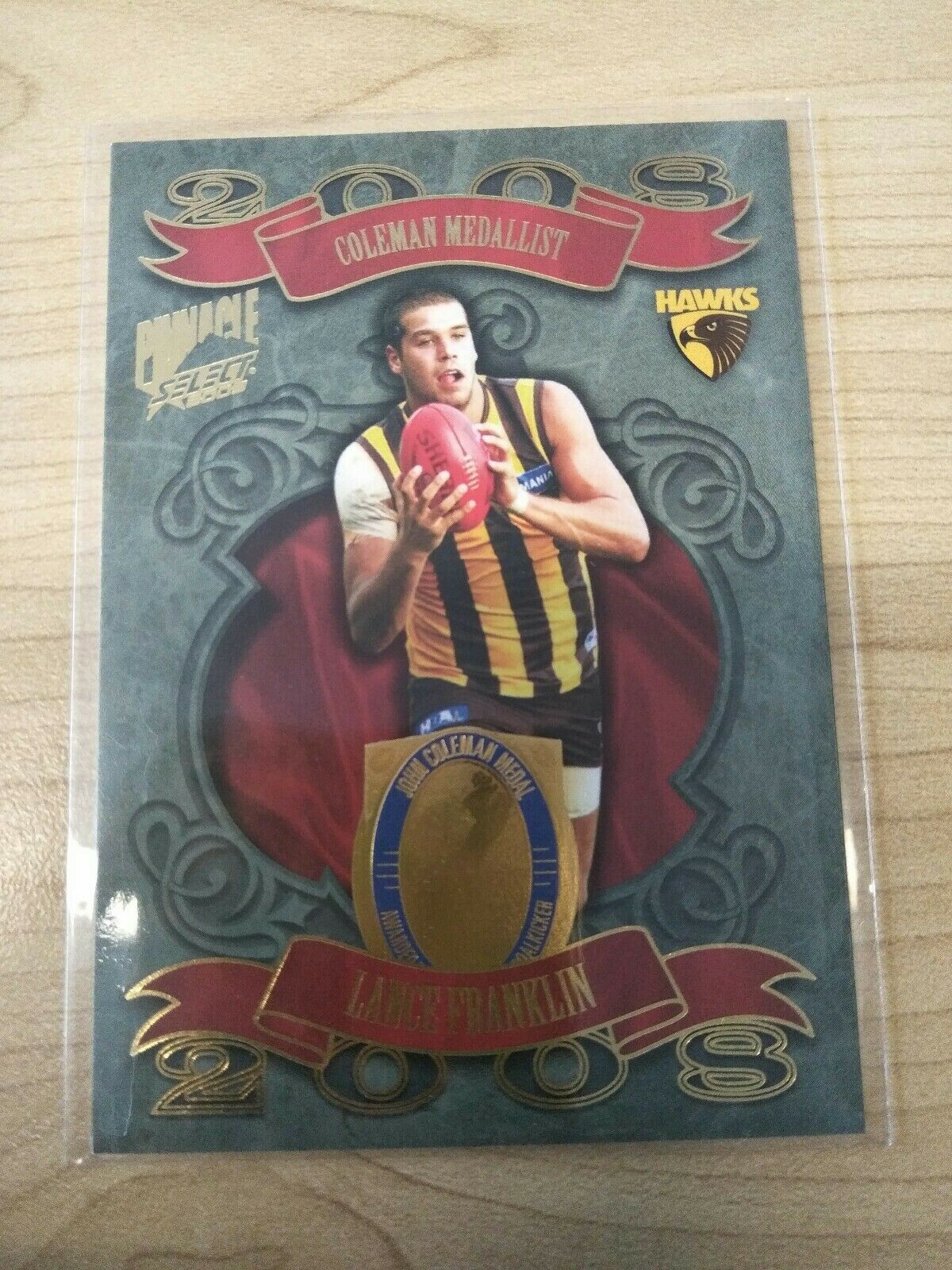 2009 Select Pinnacle Lance Franklin Hawthorn Medal Card Coleman Medal