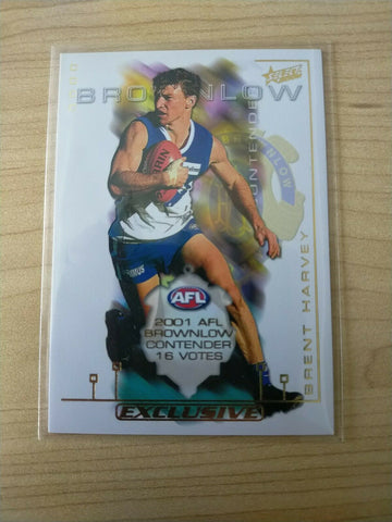 2002 Select Exclusive Gold Brownlow Contender Brent Harvey North Melbourne BC10