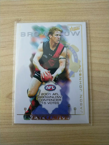 2002 Select Exclusive Gold Brownlow Contender Jason Johnson Essendon BC11