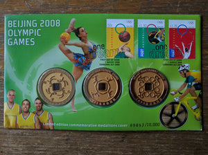 Australia 2008 Beijing China Olympic Limited Edition Commem Medallions PNC Coins