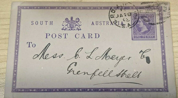 SA South Australia 1d Postcard S.S. Karaweera Freight Shipping Mail