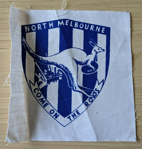 VFL 1955 Herald Cloth Patch North Melbourne Football Club Come on the Roos