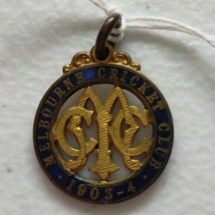 Victoria Australia 1903-4 RARE Melbourne Cricket Club Membership Badge Very Good Condition No.714