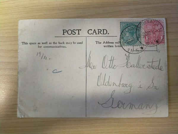 Australia 1907 Vintage Postcard Havesting With The Settler NSW to Germany