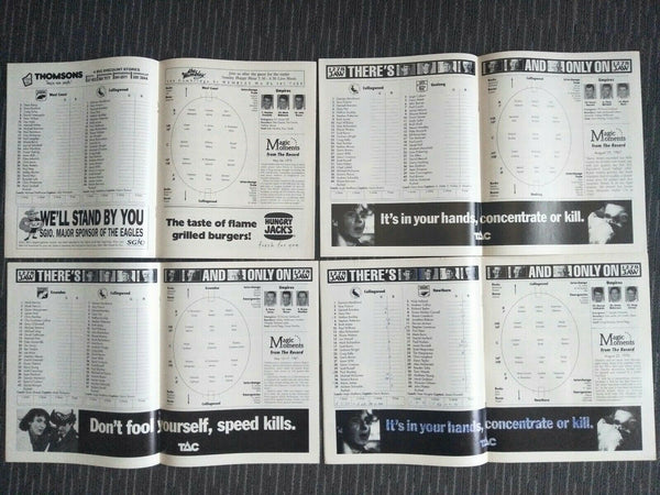 Lot Of 1995 AFL Football Records Collingwood Games x 22