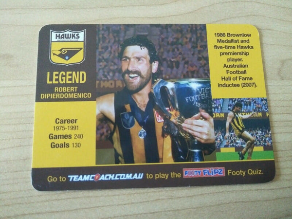 2018 Teamcoach Footy Flipz Card Hawthorn Jarryd Roughead/Robert Dipierdomenico