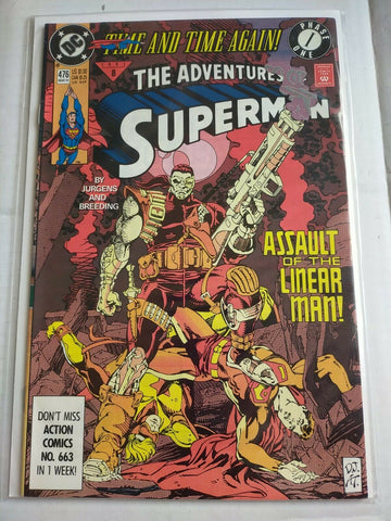 DC 476 March 1991 The Adventures of Superman Comic