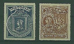 Victoria Australian States SG 353/4 Tuberculosis Hospital medical Charity Fund M