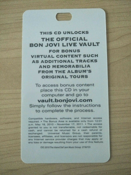 Bon Jovi Lost Highway All Access Vault Ticket