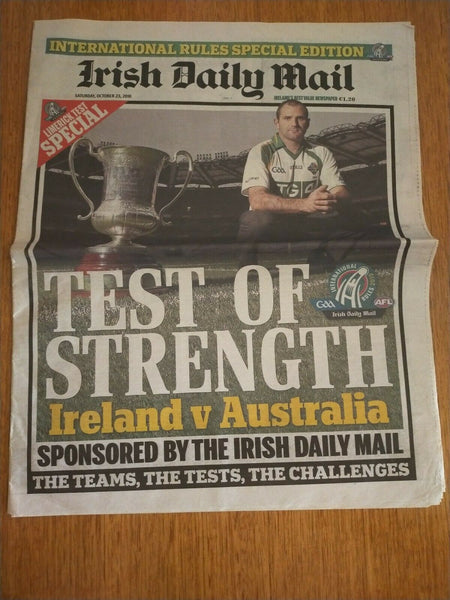 2010 International Rules Ireland v Australia Test 1+2 Records, Newspaper, Flag