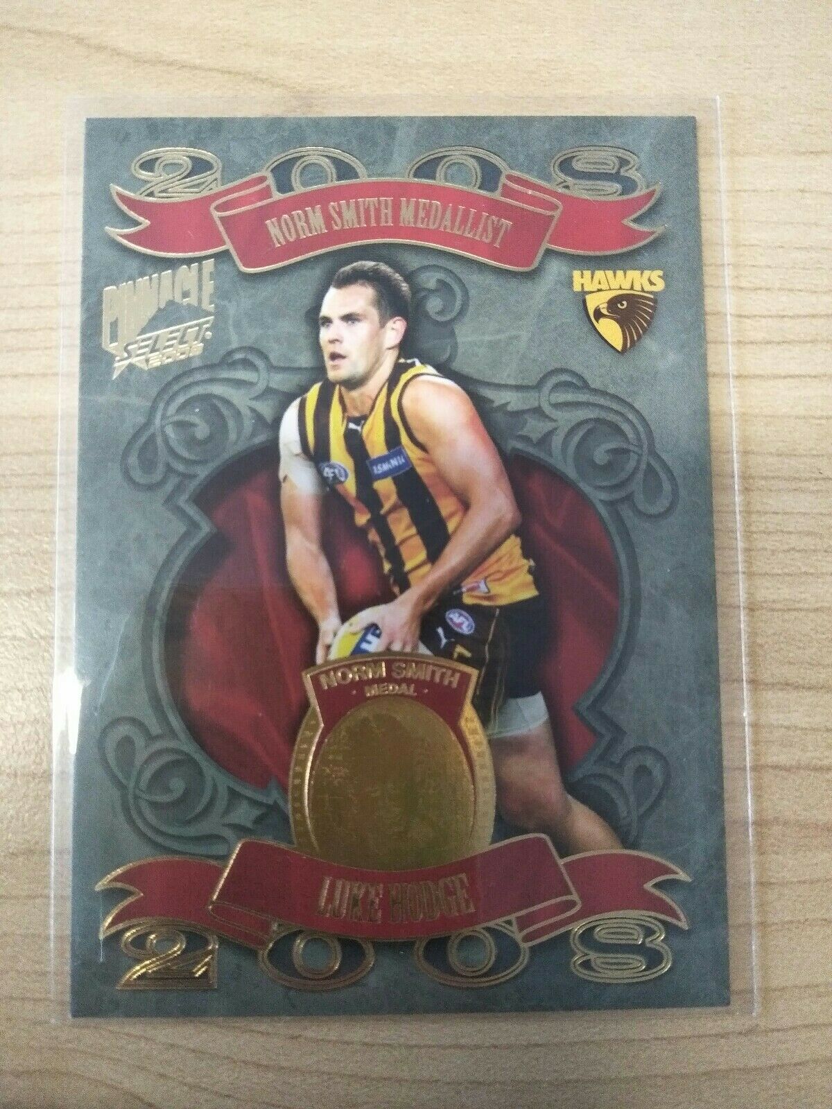 2009 Select Pinnacle Luke Hodge Hawthorn Medal Card Norm Smith Medal