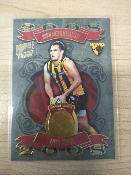 2009 Select Pinnacle Luke Hodge Hawthorn Medal Card Norm Smith Medal