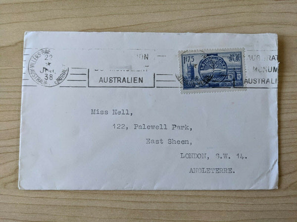 France - Australia Cancelled Australian War Monument Villiers Bretonneaux 1938