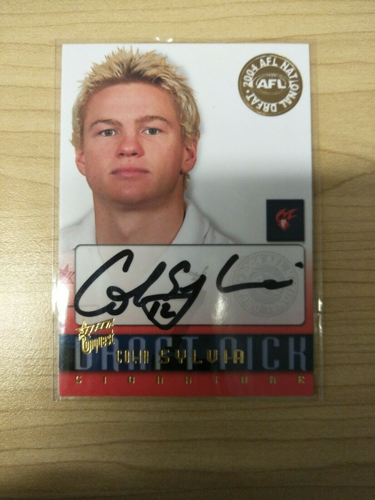 2004 Select Conquest Draft Pick Signature Colin Sylvia Melbourne No. 290/700