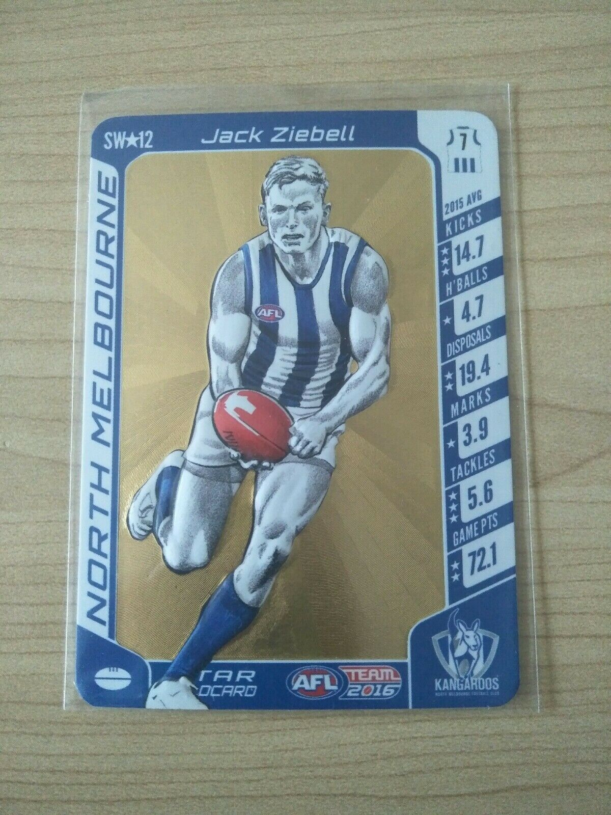 2016 Teamcoach Star Wildcard Jack Ziebell North Melbourne SW-12