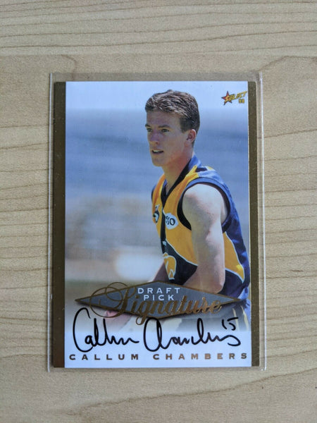 1998 AFL Select Draft Pick Signature SC19 Callum Chambers West Coast Eagles