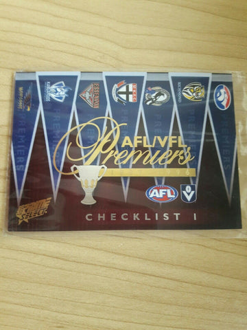 AFL/VFL PREMIER'S 1897-1996 CHECKLIST 1 CARD SELECT 2013 PRIME #82/560