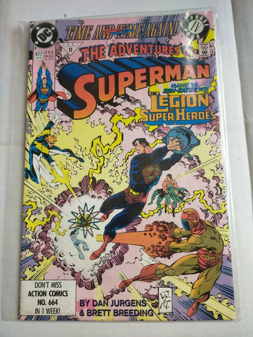 DC 477 April 1991 The Adventures of Superman Comic